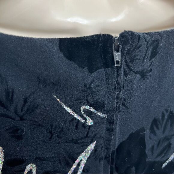 Vintage Betsy's Things Sample S/M Black Stretch Velour Silver Embellishments - Picture 4 of 11